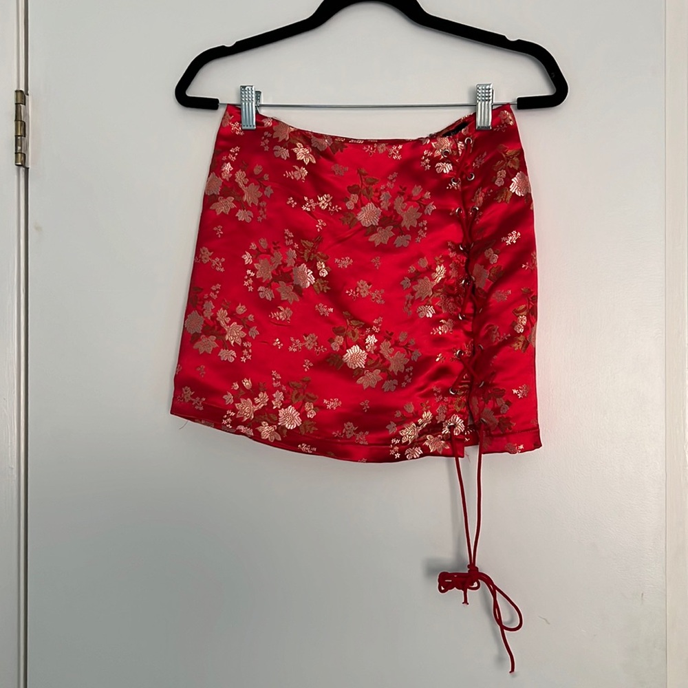 Fashion Nova Red Skirt